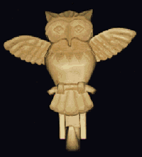 Coat Hanger (Carved Owl)
